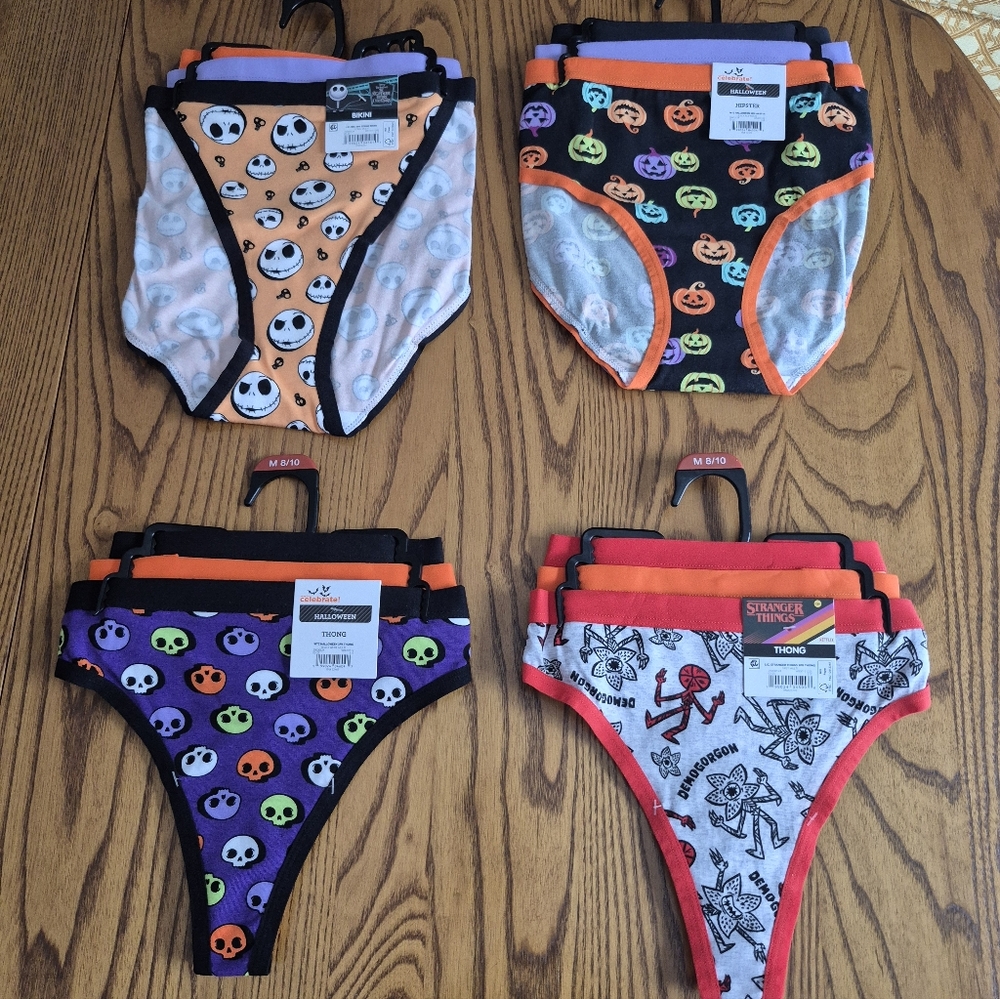 NEW Lot Of 4 Halloween 3 Packs Of Assorted Styles Of Underwear Size Medium